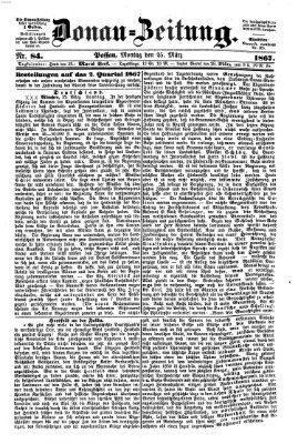 Donau-Zeitung Montag 25. März 1867