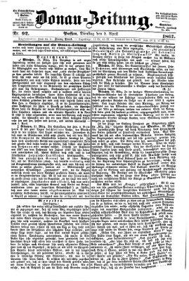 Donau-Zeitung Dienstag 2. April 1867