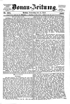 Donau-Zeitung Donnerstag 18. April 1867