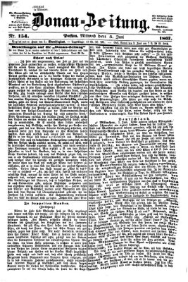 Donau-Zeitung Mittwoch 5. Juni 1867