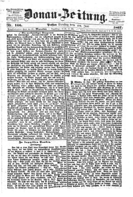 Donau-Zeitung Dienstag 18. Juni 1867