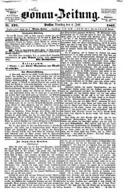 Donau-Zeitung Dienstag 2. Juli 1867