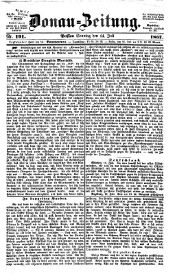 Donau-Zeitung Sonntag 14. Juli 1867