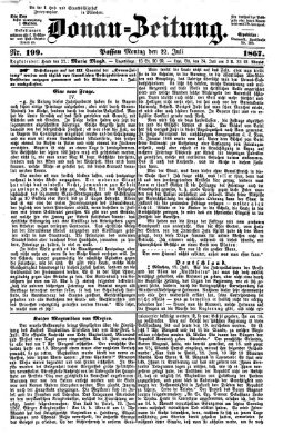 Donau-Zeitung Montag 22. Juli 1867