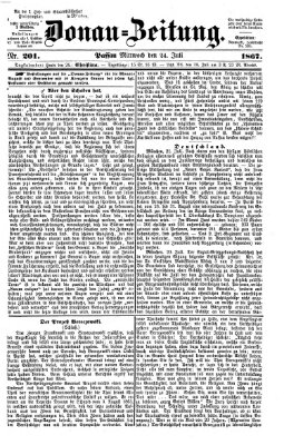 Donau-Zeitung Mittwoch 24. Juli 1867