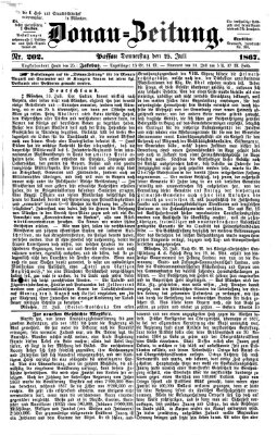 Donau-Zeitung Donnerstag 25. Juli 1867