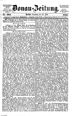 Donau-Zeitung Samstag 27. Juli 1867