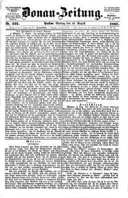 Donau-Zeitung Montag 19. August 1867