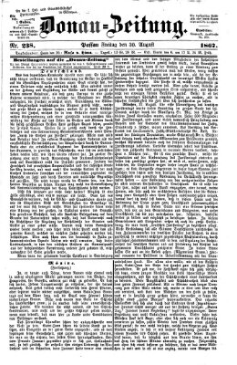 Donau-Zeitung Freitag 30. August 1867