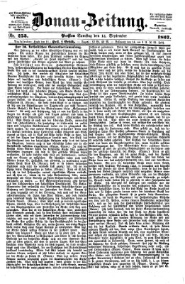 Donau-Zeitung Samstag 14. September 1867