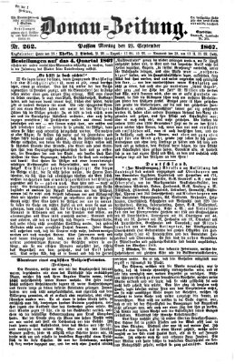 Donau-Zeitung Montag 23. September 1867