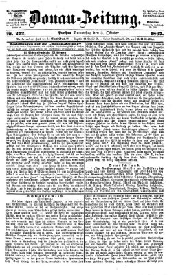 Donau-Zeitung Donnerstag 3. Oktober 1867