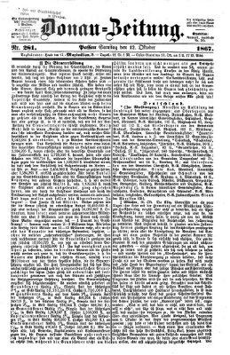 Donau-Zeitung Samstag 12. Oktober 1867