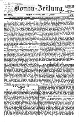 Donau-Zeitung Donnerstag 17. Oktober 1867