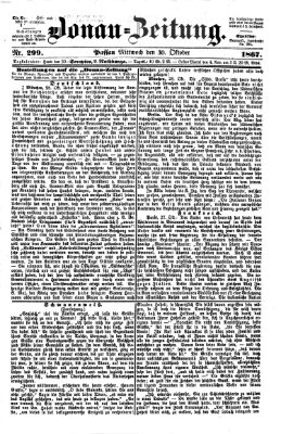 Donau-Zeitung Mittwoch 30. Oktober 1867