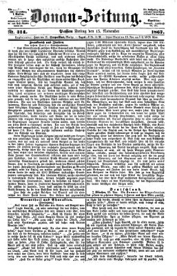 Donau-Zeitung Freitag 15. November 1867