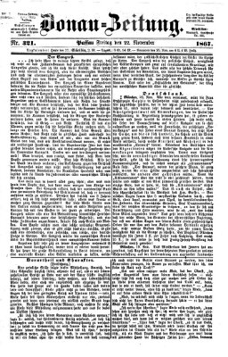 Donau-Zeitung Freitag 22. November 1867