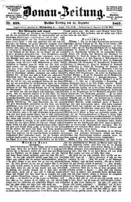 Donau-Zeitung Dienstag 10. Dezember 1867