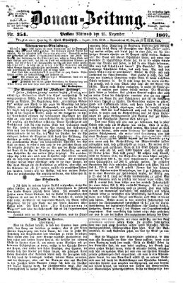 Donau-Zeitung Mittwoch 25. Dezember 1867