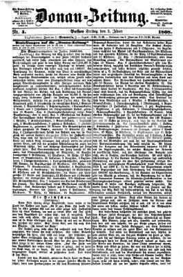 Donau-Zeitung Freitag 3. Januar 1868