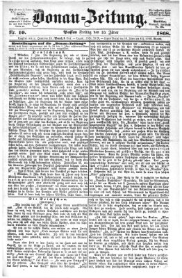 Donau-Zeitung Freitag 10. Januar 1868