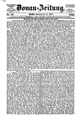 Donau-Zeitung Sonntag 12. Januar 1868