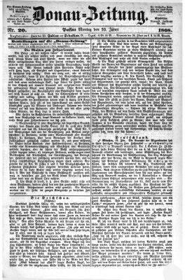 Donau-Zeitung Montag 20. Januar 1868