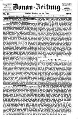 Donau-Zeitung Dienstag 21. Januar 1868