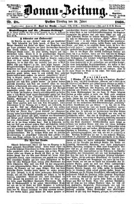 Donau-Zeitung Dienstag 28. Januar 1868