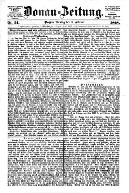 Donau-Zeitung Montag 3. Februar 1868