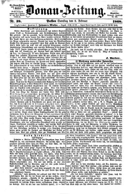 Donau-Zeitung Samstag 8. Februar 1868