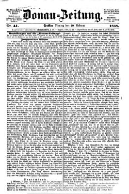 Donau-Zeitung Montag 10. Februar 1868