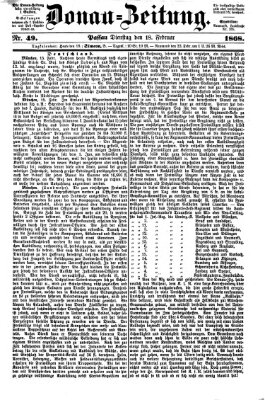 Donau-Zeitung Dienstag 18. Februar 1868