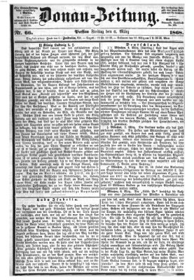 Donau-Zeitung Freitag 6. März 1868