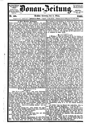 Donau-Zeitung Sonntag 8. März 1868