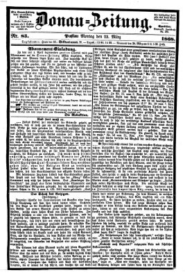 Donau-Zeitung Montag 23. März 1868