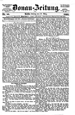 Donau-Zeitung Freitag 27. März 1868