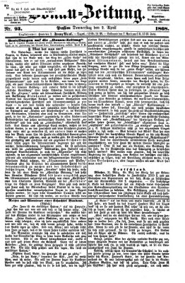 Donau-Zeitung Donnerstag 2. April 1868