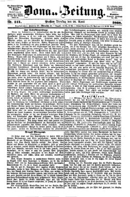 Donau-Zeitung Dienstag 28. April 1868