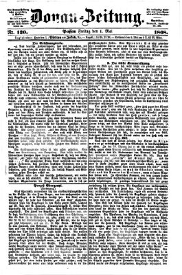 Donau-Zeitung Freitag 1. Mai 1868