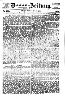 Donau-Zeitung Mittwoch 10. Juni 1868