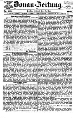 Donau-Zeitung Mittwoch 17. Juni 1868