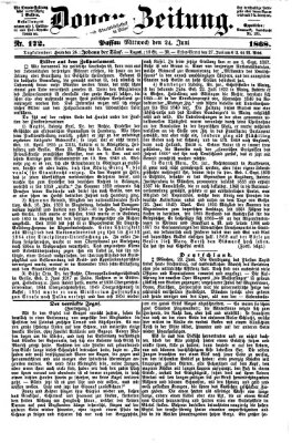 Donau-Zeitung Mittwoch 24. Juni 1868