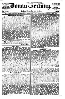 Donau-Zeitung Donnerstag 25. Juni 1868