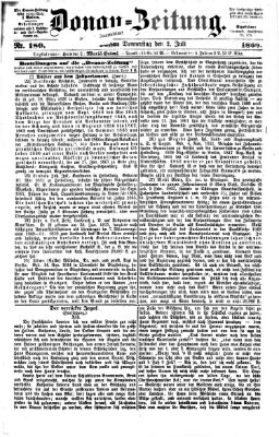 Donau-Zeitung Donnerstag 2. Juli 1868