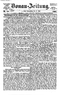 Donau-Zeitung Donnerstag 9. Juli 1868