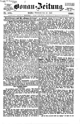 Donau-Zeitung Mittwoch 15. Juli 1868