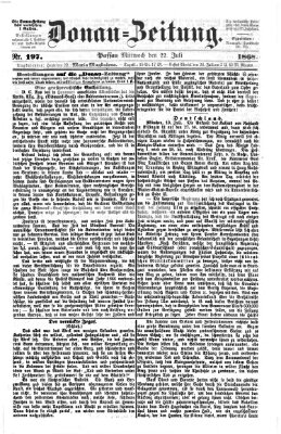 Donau-Zeitung Mittwoch 22. Juli 1868