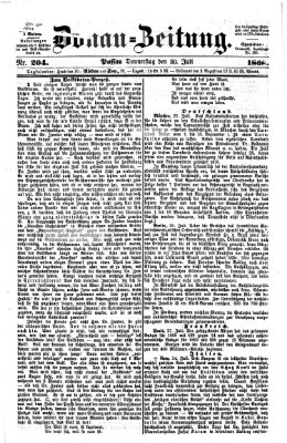 Donau-Zeitung Donnerstag 30. Juli 1868