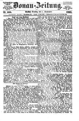 Donau-Zeitung Dienstag 1. September 1868